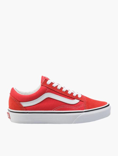Womens red old skool vans sales